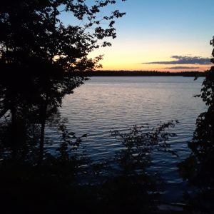 Sunset on the St Lawrence Camping